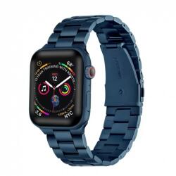 Utángyártott Apple Watch szíj 38/ 40/ 41 mm rozsdamentes, vastag acél - kék (OS-0192)