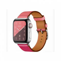 Utángyártott Apple Watch bőr szíj pink 42/ 44/ 45/ 49 mm (OS-0227)