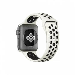 Utángyártott Apple Watch Sport szilikon óraszíj 42/ 44/ 45/ 49 mm, szürke-fekete (OS-0268)