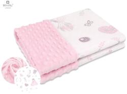 MimiNu by Kieczmerski MimiNu, Baby Shower, patura minky, roz, 75x100 cm Lenjerii de pat bebelusi‎, patura bebelusi