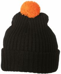 Myrtle Beach (Daiber) Kötött bojtos sapka MB7540 - Fekete / narancssárga | unisex (MB7540-117199)