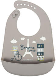 Canpol Babies - Szilikon melltartó zsebbel Bonjour Paris bézs színben
