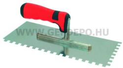 BauTool profi rozsdamentes glettelő soft nyéllel - 130 x 280 mm, 10 mm-es fogakkal (3213281)