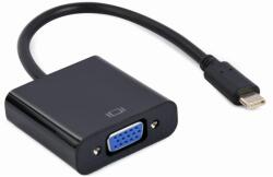 Gembird USB 3.0 Type C VGA/D-Sub Átalakító Fekete 15cm A-CM-VGAF-01 (A-CM-VGAF-01)
