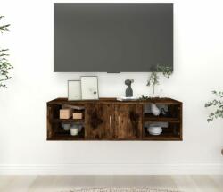 vidaXL Raft de perete, stejar fumuriu, 102x30x29 cm, lemn compozit (826363) Raft