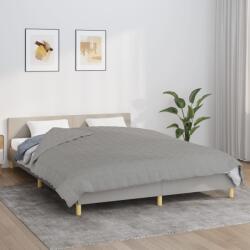 vidaXL Pătură cu greutăți, gri, 200x235 cm, 11 kg, material textil (350728) - vidaxl Patura