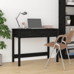 vidaXL Birou cu sertare, negru, 100x50x78 cm, lemn masiv de pin (824647)