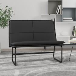 vidaXL Bancă, negru, 100x75x76 cm, piele ecologică (351336)