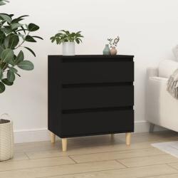 vidaXL Servantă, negru, 60x35x70 cm, lemn prelucrat (823041) Comoda