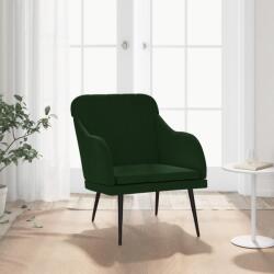 vidaXL Fotoliu, verde închis, 63x76x80 cm, catifea (351456)