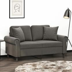 vidaXL Perne decorative, 2 buc. , gri închis, 40x40 cm, catifea (349486)