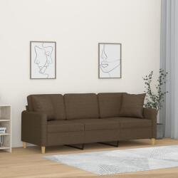 vidaXL Canapea cu 3 locuri cu perne&pernuțe maro 180 cm textil (3153148) Canapea