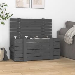 vidaXL Cutie de depozitare, gri, 91x40, 5x42 cm, lemn masiv de pin (825000)