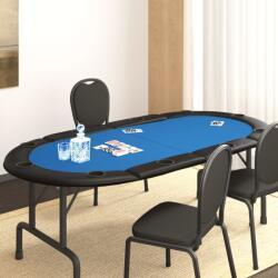 vidaXL Blat masă de poker, 10 jucători, pliabil, albastru 208x106x3 cm (80401) - vidaxl