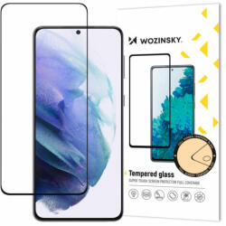 Wozinsky 3D Edzett üveg képernyővédő Samsung Galaxy S21+ Plus 5G Fekete kerettel (WOZ-S21P) - kulsoaksi