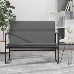 vidaXL Bancă, gri, 100x64x80 cm, piele ecologică (351369)