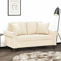 vidaXL Perne decorative, 2 buc. , crem, 40x40 cm, catifea (349493)