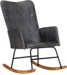 vidaXL Scaun balansoar, gri, piele naturală (339681) Balansoar