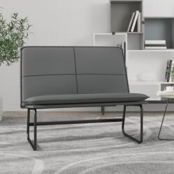vidaXL Bancă, gri, 100x75x76 cm, piele ecologică (351339)