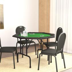 vidaXL Masă de poker pliabilă, 8 jucători, verde, 108x108x75 cm (80404) - vidaxl
