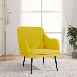 vidaXL Fotoliu, galben deschis, 63x76x80 cm, textil (351482)
