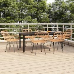 vidaXL Set mobilier de grădină, 7 piese, poliratan (3157864)