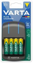 VARTA Plug akku töltő + AA 2100 mAh 4db akkuval (57657101451) (57657101451)