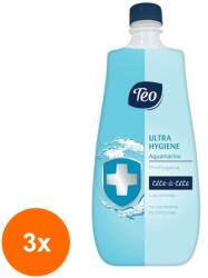 Teo Set 3 x Rezerva Sapun Lichid Teo Milk Rich Ultra Hygiene Aquamarine 800 ml