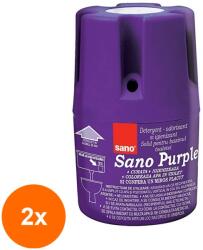 Sano Set 2 x Odorizant Bazin WC Sano Purple, 150 g (FXE-2xEXF-TD-EXF8801)