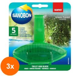 Sano Set 3 x Odorizant WC Sano Bon Green Forest, 55 g (FXE-3xEXF-TD-EXF8643)