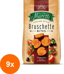 Maretti Set 9 x Bruschette Maretti cu Aroma de Rosii, Masline si Oregano, 70 g