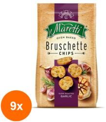 Maretti Set 9 x Bruschette Maretti cu Aroma Roasted Garlic 70 g