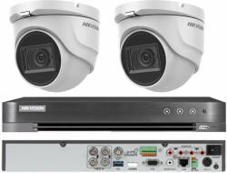 Hikvision Kit supraveghere Hikvision 2 camere interior 4 in 1, 8MP, 2.8mm, IR 30m, DVR 4 canale 4K 8MP SafetyGuard Surveillance