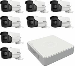 Hikvision Sistem supraveghere basic 8 camere Hikvision 8MP 4 in 1, IR 80m, DVR 8 canale 4K SafetyGuard Surveillance