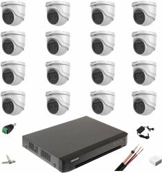 Hikvision Sistem de supraveghere 16 camere 5MP Hikvision 2.8mm IR 30m, DVR AcuSense 16 canale video, accesorii instalare SafetyGuard Surveillance