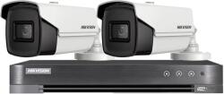 Hikvision Sistem de supraveghere HIKVISION 2 camere 8MP 4 in 1, IR 60m, DVR 4 canale 4K 8MP SafetyGuard Surveillance