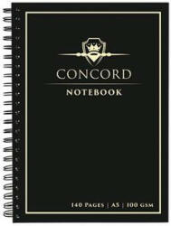 Concord Spirálfüzet, A5, vonalas, 70 lap, CONCORD, fekete (8959-CON) - iroszer24