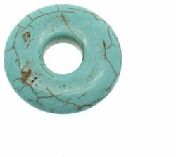  Piatra PI Magnezit Vopsit - Amuleta Shamanica - Donut 39x12x9 mm - 1 Buc