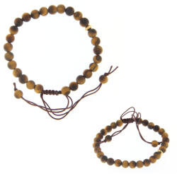  Bratara Ochi de Tigru Mat - Margele Rotunde 6-6, 6 mm - Accesorii Gold Filled - 1 Buc