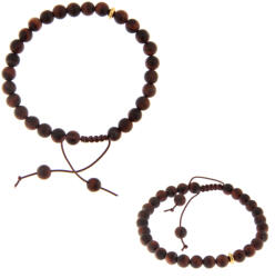  Bratara Ochi de Tigru Rosu Mat - Margele Rotunde 6-6, 5 mm - Accesorii de Gold Filled - 1 Buc