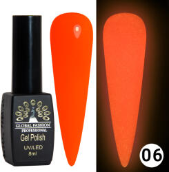 Global Fashion Oja semipermanenta Luminous, Global Fashion, fosforecenta, 8ml, 06