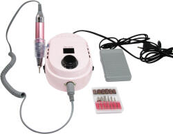 Global Fashion Freza electrica unghii, pila electrica manichiura, ZS-607, 65W, 45000 rpm, culoare roz