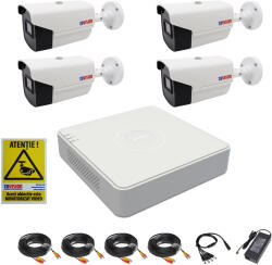 Rovision Sistem Supraveghere video 4 camere exterior 2MP 1080p IR40m DVR , accesorii montaj SafetyGuard Surveillance
