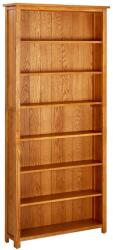 vidaXL Bibliotecă cu 7 rafturi, 90 x 22, 5 x 200 cm, lemn masiv stejar (288475) - comfy