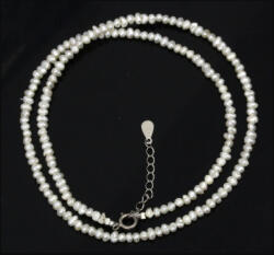 Colier din Perle de Cultura Alba Bob de Orez 2 x 3-3, 5 mm - Accesorii Argint 925
