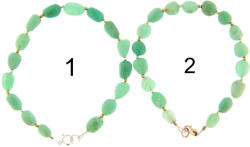 Bratara din Crisopraz Natural Neregulat 6-7 x 6-7 mm - Accesorii Argint 925 - Gold Filled
