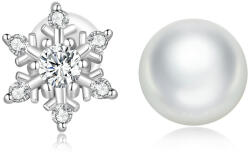 BeSpecial Cercei argint asimetrici cu steluta si perla (EZT0125)