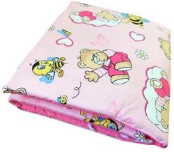 Deseda Aparatori laterale protectii laterale pat pufoase 120x60 cm h35cm deseda ursuleti cu albinute pe roz