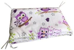 Deseda Aparatori laterale protectii laterale pat pufoase 120x60 cm h35cm deseda bufnite cu violet