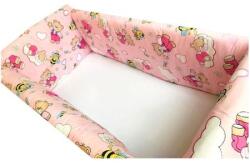Deseda Aparatori laterale protectii pat 140x70 cm deseda maxi ursuleti cu albine pe roz